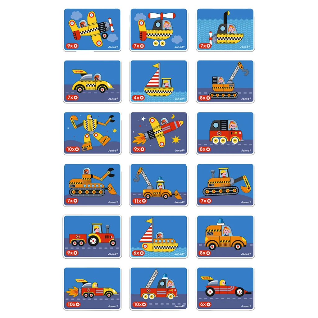 Janod Magneettikirja/Magneettitarina Kulkuneuvot/Ajoneuvot - Image 3